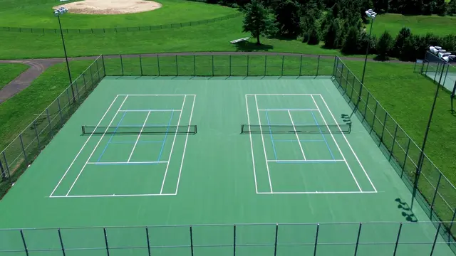Council Rock South High School tennis and basketball courts in Holland, PA — project view 3
