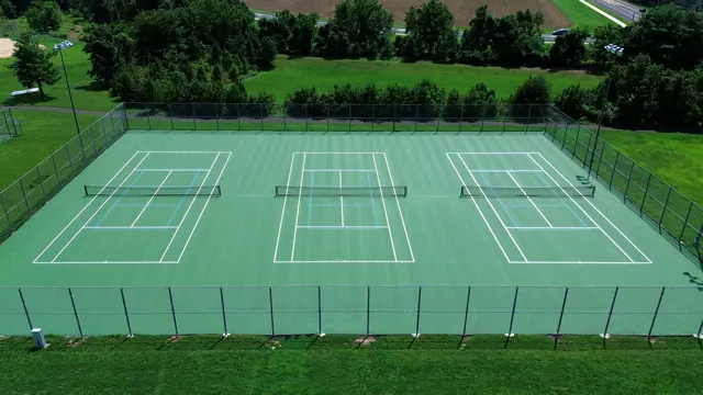 Council Rock South High School tennis and basketball courts in Holland, PA — project view 6