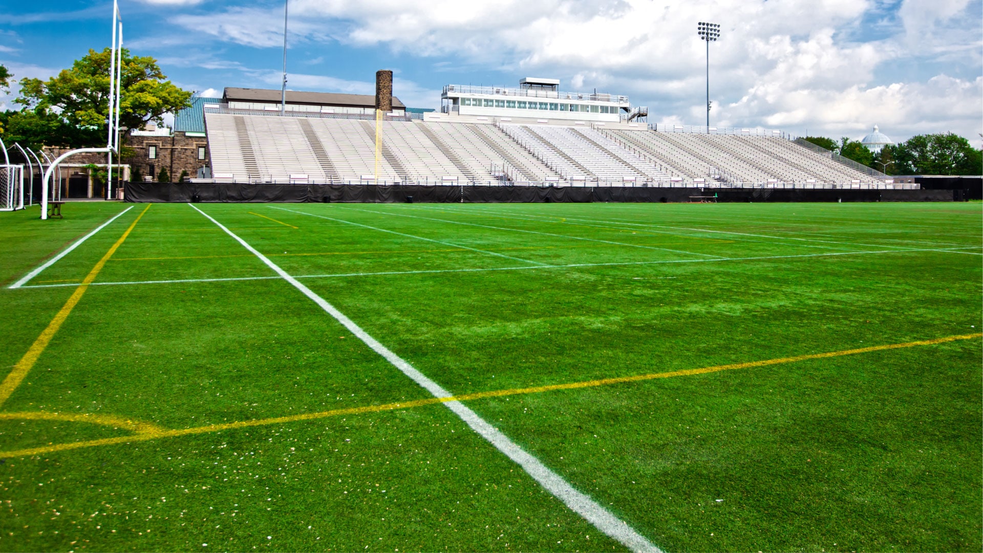 synthetic turf football field