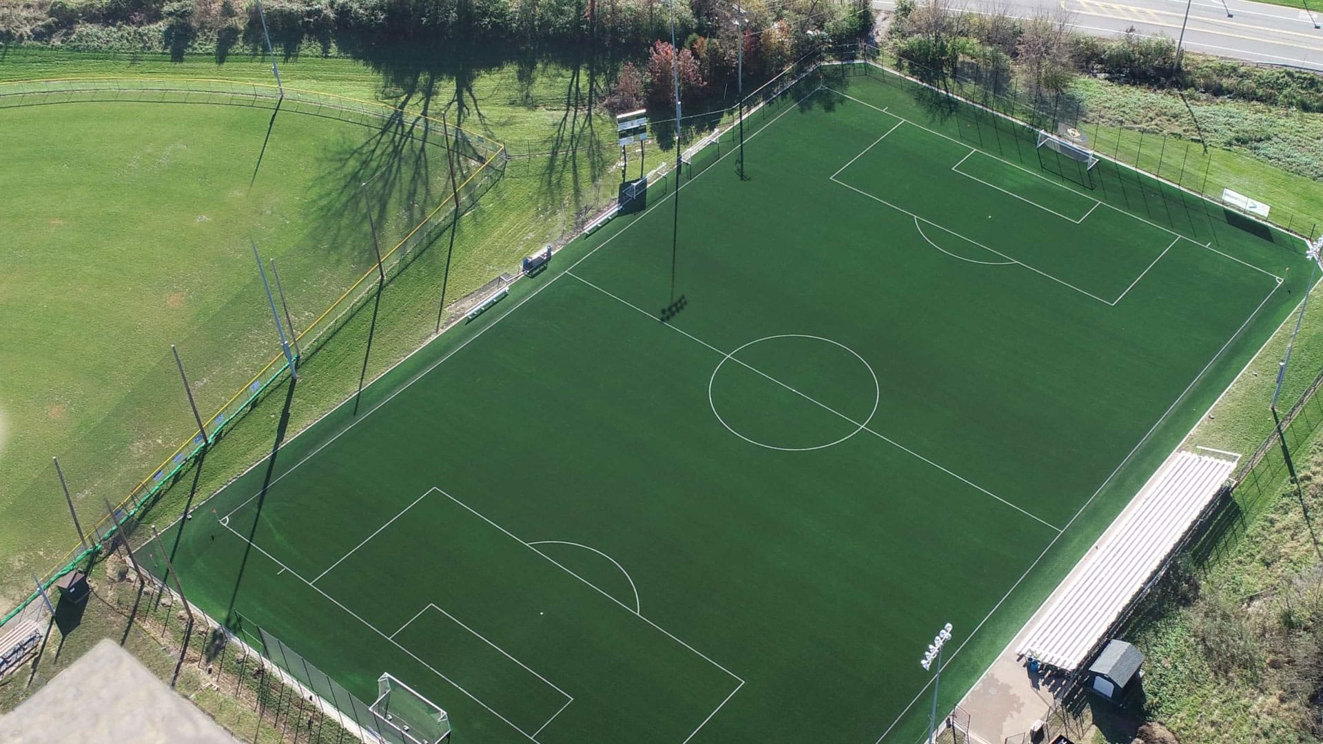 synthetic turf football field